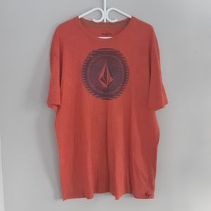 Volcom modern fit men's T-shirt, orange  Size XXL